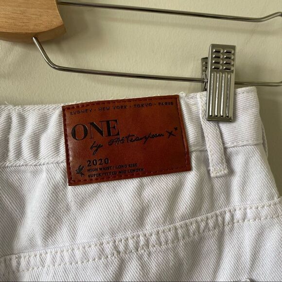 ONE Teaspoon-2020 High Waist Super Fitted Mid Length Distressed Skirt - Picture 6 of 7